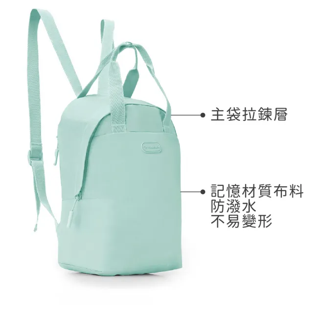 【Travelon】美國 Pi摺疊收納後背包 冰薄荷 / 雙肩背包 學生包 旅行收納背包 年末送禮