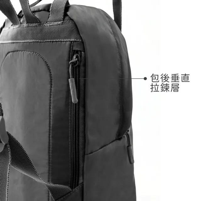 【Travelon】美國 Pi摺疊收納後背包 質感黑 / 雙肩背包 學生包 旅行收納背包 年末送禮