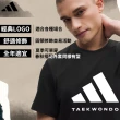 【adidas 愛迪達】精品棉彈力萊卡短袖上衣(棉T 短T 吸濕 透氣 伸縮 彈性 休閒 運動 男女同款)