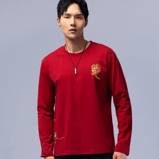 【BLUE WAY】男裝 和藝術鐙瓦威鳳 薄長袖 上衣-鬼洗