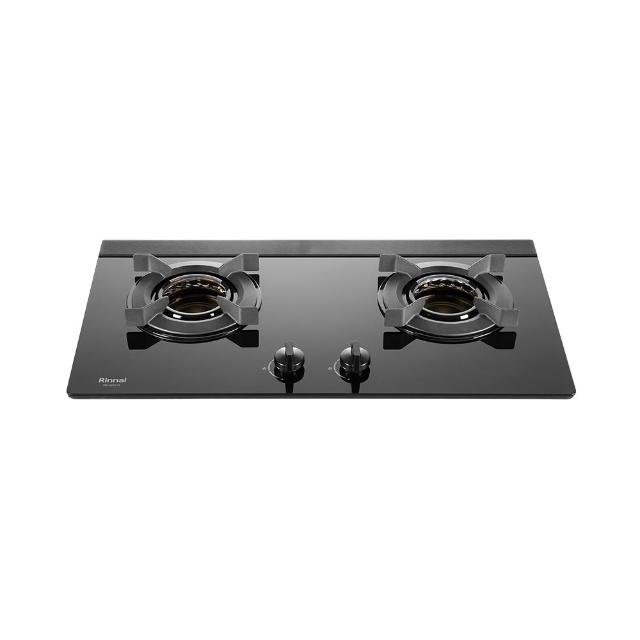 【林內】檯面式內焰LED藍光旋鈕玻璃雙口爐(RB-N2611GB基本安裝原廠保固)
