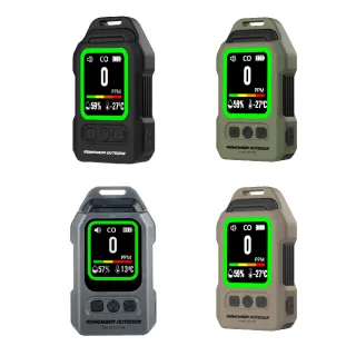 【樂活不露】戶外露營 南極星一氧化碳偵測器 三色 輕巧便攜 瓦斯洩漏檢測儀 溫度計 濕度計(悠遊戶外)