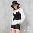 【IGD 英格麗】網路限定款-兩件式休閒式正裝造型背心上衣(白色)