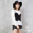 【IGD 英格麗】網路限定款-兩件式休閒式正裝造型背心上衣(白色)