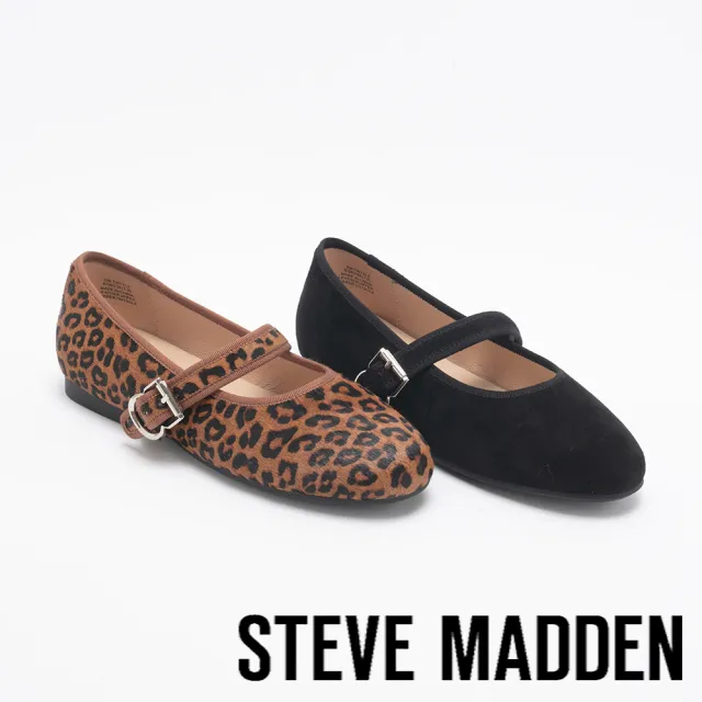 【steve madden】絨面素色滾邊瑪莉珍鞋 TWTYLA(豹紋)
