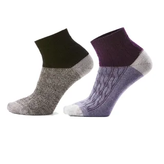 【SmartWool官方直營】日著低筒襪-纜繩紋 黑色(美麗諾羊毛襪 日著襪 保暖 除臭)