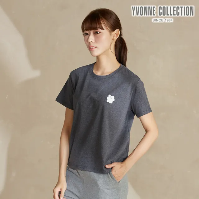 【YVONNE 以旺傢飾】BOBO圓領短袖上衣-永恆灰(DINOTAENG)