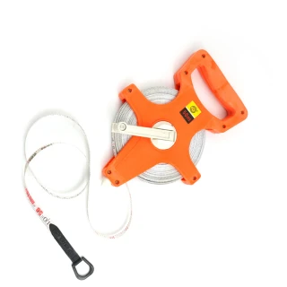 【Life工具】玻璃纖維捲尺 捲尺 量尺 工程捲尺 場地測量 工地量測捲尺 130-TM50C(纖維布尺 50米 布捲尺)