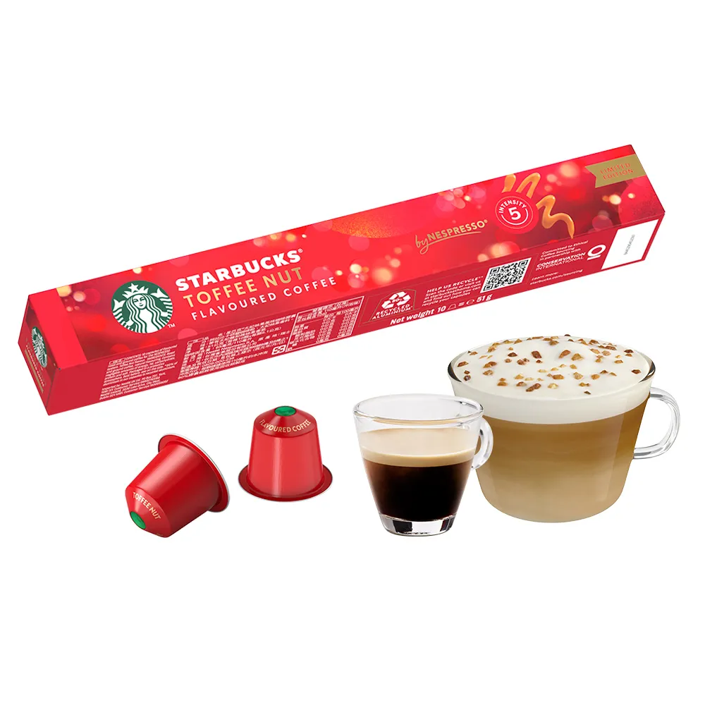 STARBUCKS 星巴克】太妃核果風味咖啡膠囊10顆/盒(適用於Nespresso膠囊咖啡機) - momo購物網- 好評推薦-2026年1月