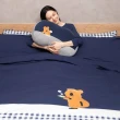 【YVONNE 以旺傢飾】100%美國棉 早餐四季被-星海藍(4x5呎 純棉 棉被 水洗 DINOTAENG)