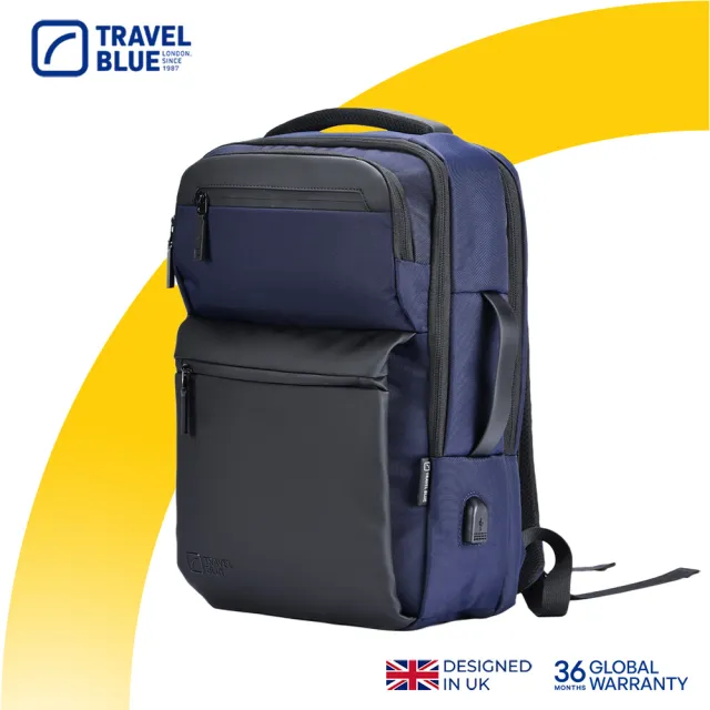 【Travelblue 藍旅】極簡鋒銳款背包_TB3037(後背包/筆電包/防水電腦包/雙肩包/商務背包)