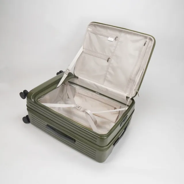 【ACE BAGS＆LUGGAGE】26吋 JOLLY2 前開式可擴充直紋中型箱(多色可選05027)