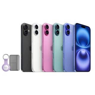 【Apple】iPhone 16 (128G/6.1吋)(物品尋找器+皮革手機支架組)