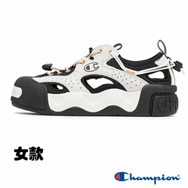 【Champion】官方直營 女款-Sandal AutoSkate護趾水陸機能涼鞋-米/黑色(U5BFCSW09U3)