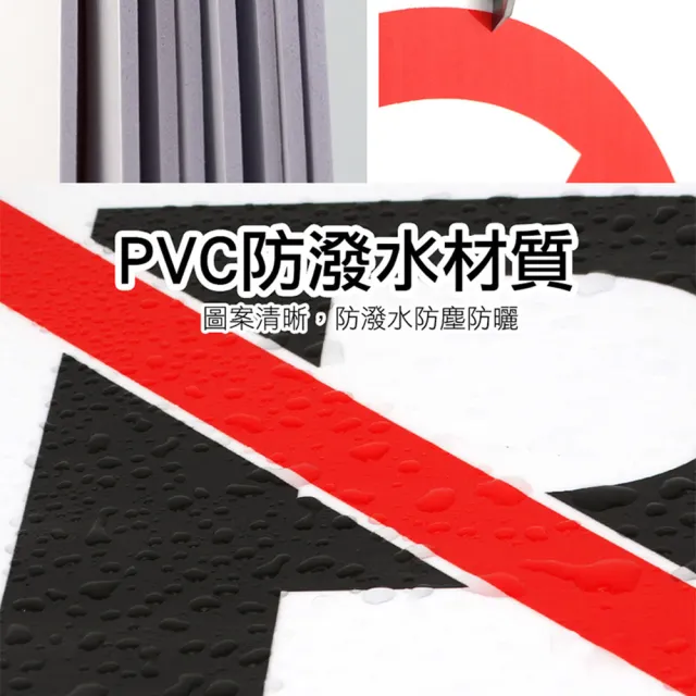 告示貼紙 警告標語 安全標識牌 PVC發泡版 12種款式 禁止停車 208-SSFA(危險標語 標語貼紙)