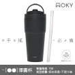 【WOKY 沃廚】買1送1_二代渾圓杯 雙層陶瓷款750ml-附矽膠粗吸管(隨行杯/吸管杯/保溫杯瓶/保冰杯瓶/水壺)