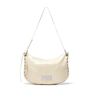 【MATIN KIM】官方旗艦 鉚釘牛皮流浪包(象牙白)