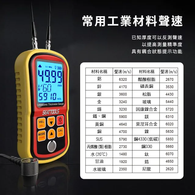 超音波測厚儀 測厚規 厚薄規 測厚儀 超聲波厚度規 超音波厚度計 厚度檢測儀 厚度測量器 電池款UTG130