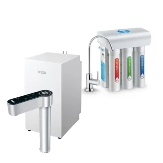 【賀眾牌】UW-2212HW-1+UR-5411JW-8廚下型淨熱組合(全濾芯NSF認證/冷熱飲水/逆滲透/觸控龍頭/原廠)