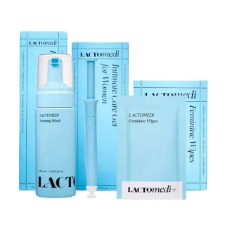 【LACTOMEDI】益生菌女性私密呵護套裝 凝膠10支18g + 濕紙巾15片 + 泡沫清潔液150ml