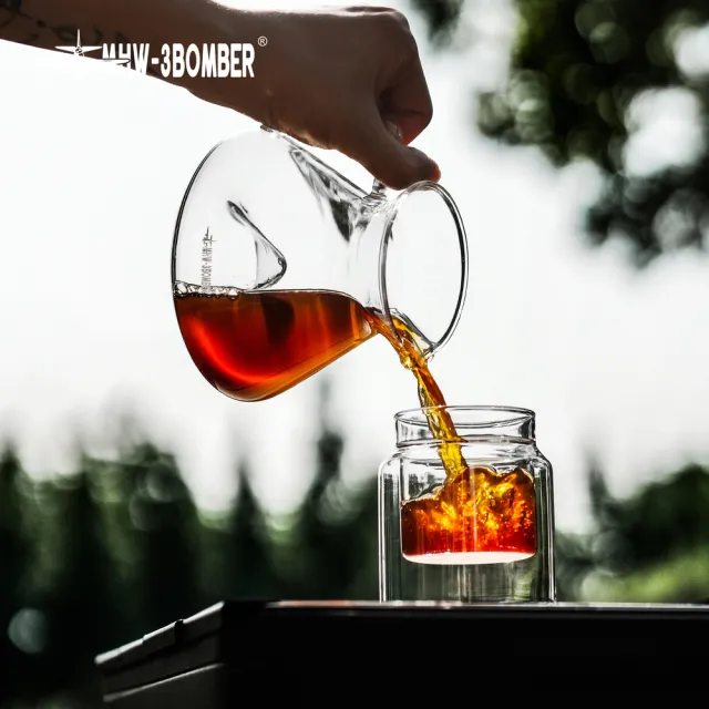 【MHW-3BOMBER】山丘分享壺-360ml-透明(耐熱玻璃壺 下壺 刻度分享壺 手沖咖啡器具 360/600ml可選)