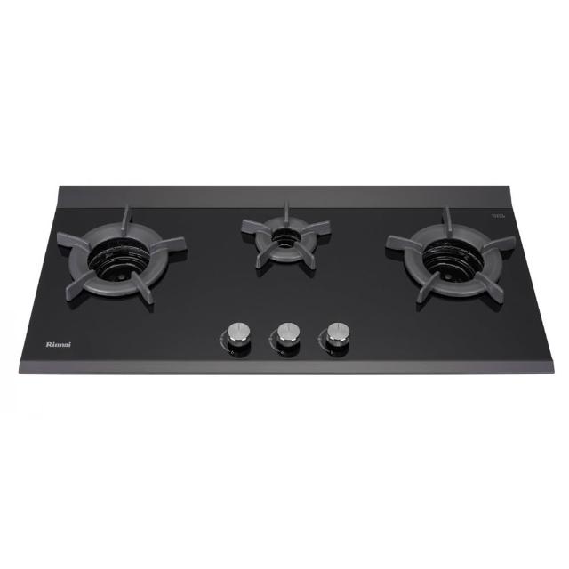 【林內】檯面式內焰玻璃三口瓦斯爐日本原裝進口(RB-3CGN  基本安裝原廠保固)