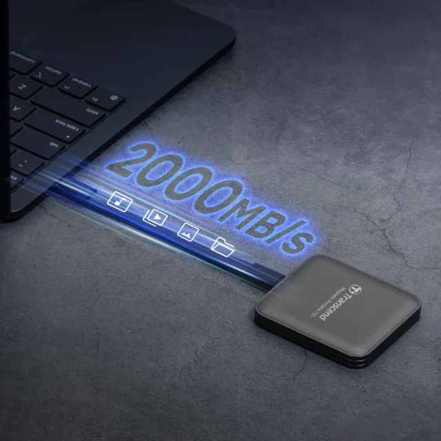 【Transcend 創見】ESD420 2TB Type C MagSafe 磁吸外接SSD行動固態硬碟 演唱會神器-玄鐵灰(TS2TESD420C)