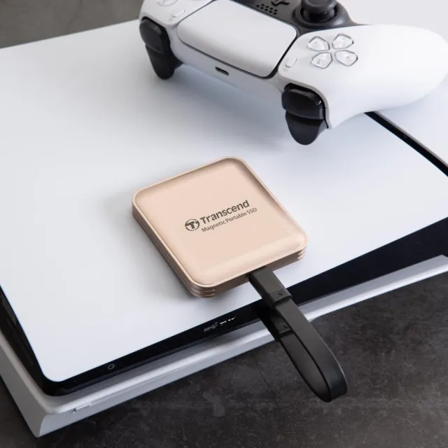【Transcend 創見】ESD420 2TB Type C MagSafe 磁吸外接SSD行動固態硬碟 演唱會神器 -香檳金(TS2TESD420G)