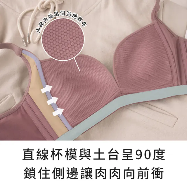 【玉如阿姨】水壩內衣。高包覆強支撐穩定不外擴 台灣製※0565可可咖(B.C.D.E罩 無鋼圈 集中)