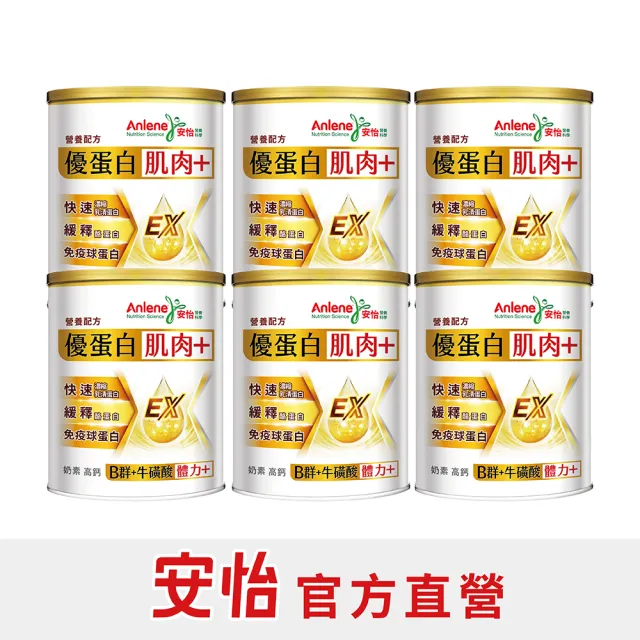 【Anlene 安怡】優蛋白高鈣營養配方760gx6罐-箱購