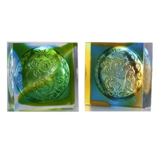 【tittot 琉園】靈鼠迎福_生肖磚系列_鼠磚(入厝 擺飾 紙鎮 裝飾建材 禮品喜慶 風水招財 水晶藝品 鼠裝飾)