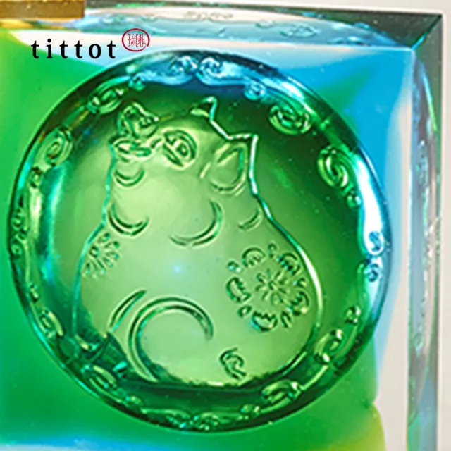 【tittot 琉園】滿福豬_生肖磚系列_豬磚(入厝 擺飾 紙鎮 裝飾建材 禮品喜慶 風水招財 水晶藝品 豬裝飾)