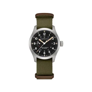 【HAMILTON 漢米爾頓】卡其陸戰動力儲存機械腕錶 40mm(手動上鍊 中性 NATO帶 H69509930)