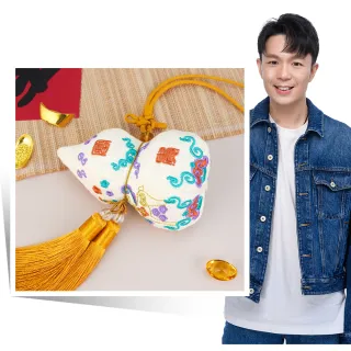 【命運好好玩】湯鎮瑋-財鹿葫蘆除穢包 2入(設計內藏馬年招財太歲符/大門掛放/車掛出入平安/化煞開運)