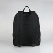 【BALLY】BALLY Code 銀漆英文LOGO紅白紅織帶尼龍後背包(黑)