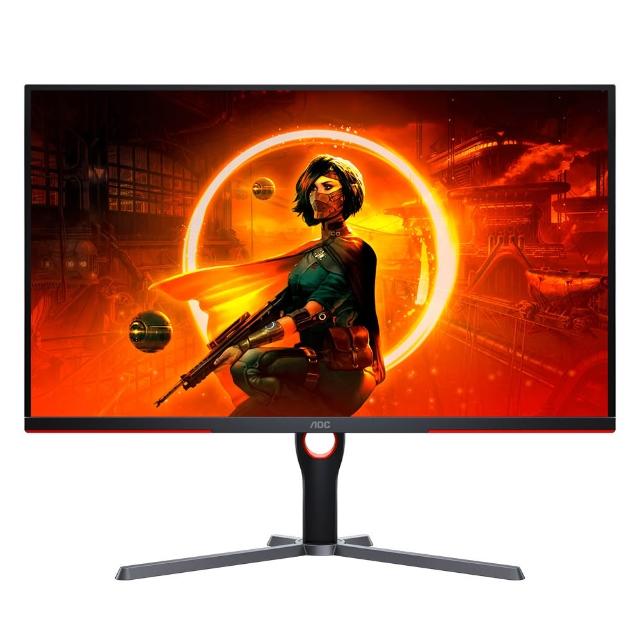 AOC U27G3X 採用 IPS 面板,提供 27 吋 4K UHD (3840x2160) 解析度,支援 HDMI 2.1 144Hz 及 DisplayPort 1.4 160Hz 超高重新整理率,1ms 反應時間,NTSC 107% 廣色域覆蓋,內建抗藍光與零閃屏護眼技術,薄邊框設計適合電競與專業使用,VESA 壁掛相容,三年保固,完美提升遊戲與影像體驗。 AOC U27G3X
