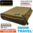 【SNOW TRAVEL】台灣製軍規全防風超保暖複合長毛雙層軍毯(SW-550G/POLAR-LOFT纖維/露營/軍用毯)
