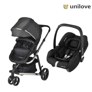 【Unilove】Touring Premium嬰兒推車+CabrioFix-i-Size提籃(新生兒推車 超強避震 雙向 可平躺)