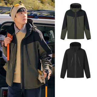 【PONY】三防科技機能連帽外套 防水 防污 防油漬 登山衝鋒衣 男(代言人同款)