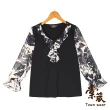 【TOWN’WEAR 棠葳】精選翻領雪紡上衣(三款任選/中大尺碼/多色/素色/圓領/大學T/上衣/印花)