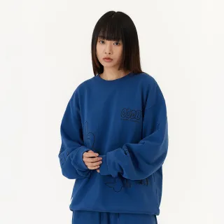 【Mark Gonzales官方旗艦】男女同款 MG COLLAGE 大學T-藍色