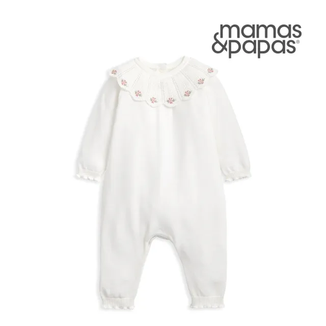 【Mamas & Papas】安妮的玫瑰-針織長袖連身兔裝(4種尺寸可選)