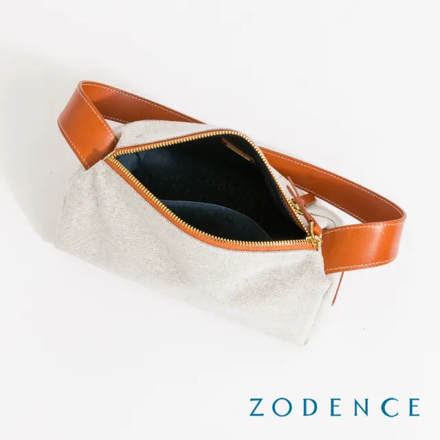【ZODENCE 佐登司】DION德國帆布肩背法棍包(貴族白)