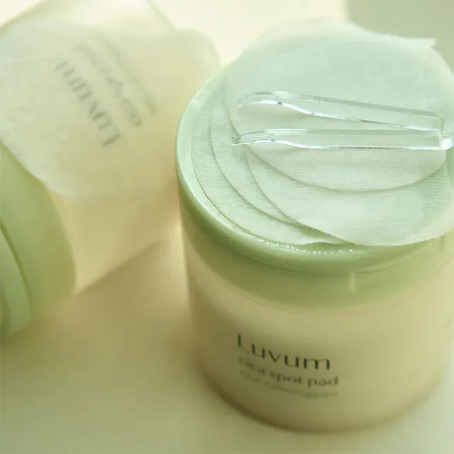 【Luvum】積雪草幼苗半月棉片 60片 舒緩 鎮靜 修護 保濕 敏感肌適用 官方直營(棉片)