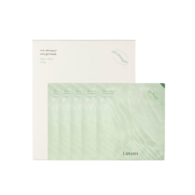 【Luvum】韓國 積雪草幼苗冰凝膠面膜 5片 透明質酸 保濕 鎮靜 修護 敏感肌 官方直營(面膜 凝膠面膜)