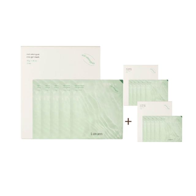 【Luvum】積雪草冰凝膠面膜5片 三入組 透明質酸 保濕 鎮靜 修護 敏感肌 官方直營(面膜 凝膠面膜)