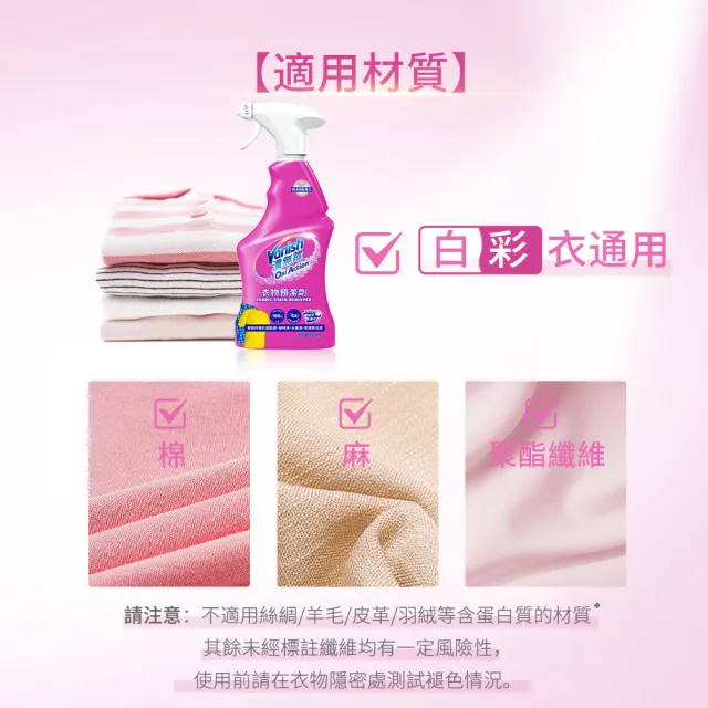 【Vanish 漬無蹤】新一代碧蓮衣物預潔劑500mlx3瓶(衣領精/去漬噴霧/去漬液/衣領去污劑/去漬劑)