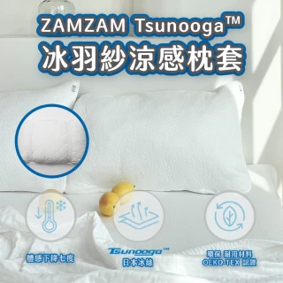 【ZAMZAM】Tsunooga™ 冰羽紗涼感枕套 夏季舒眠枕套 韓國製成人寢具(日本東洋紡涼感纖維)