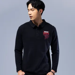 【BLUE WAY】男裝 潮流街頭鬼頭 POLO衫 長袖 上衣-鬼洗
