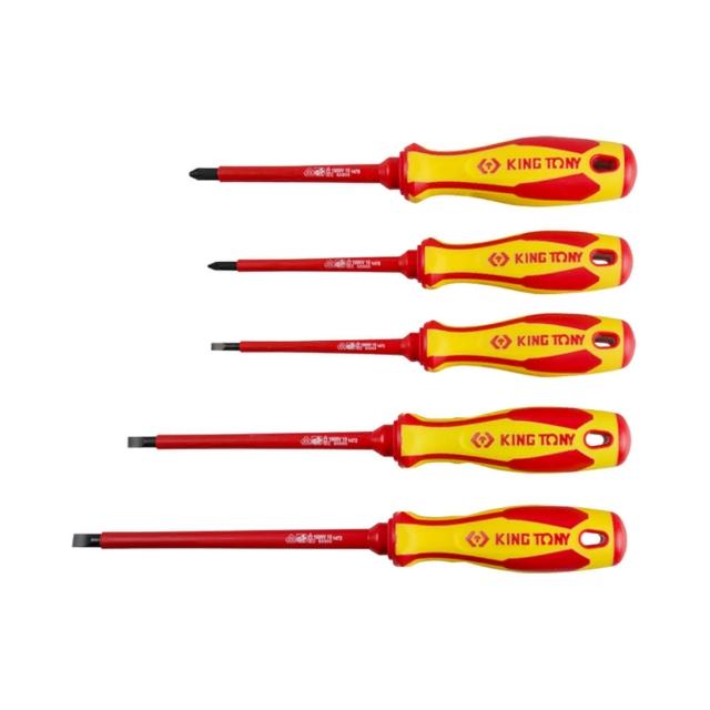 【KING TONY 金統立】專業級工具 5件式 耐電壓起子組(KT30605MR)